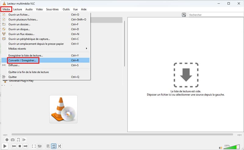 Convertir BDMV en MKV ou MP4 avec VLC