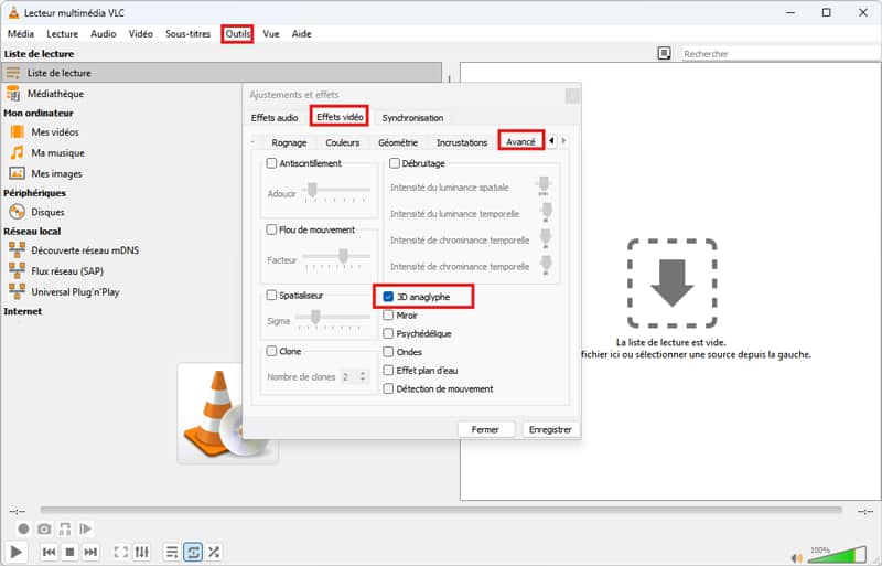 Modifier les paramètres