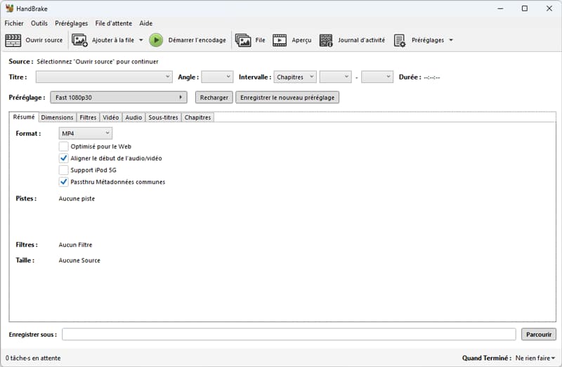 Ripper DVD avec HandBrake