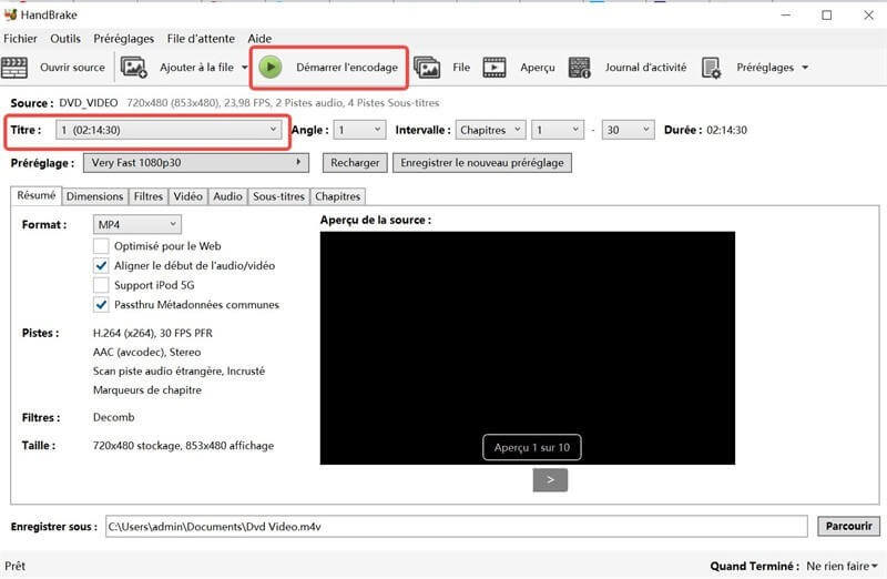 HandBrake : convertir ISO en MP4 gratuitement