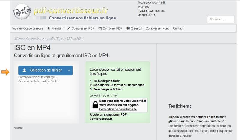 pdf-convertisseur.fr : convertir ISO en MP4