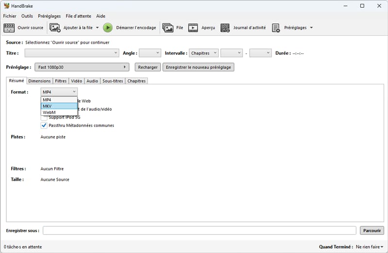 Ajustement de la vidéo