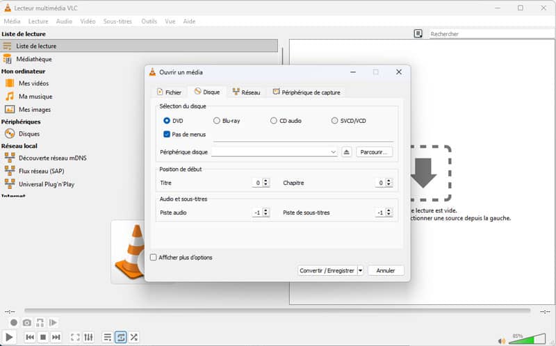 Copier un DVD protégé avec VLC