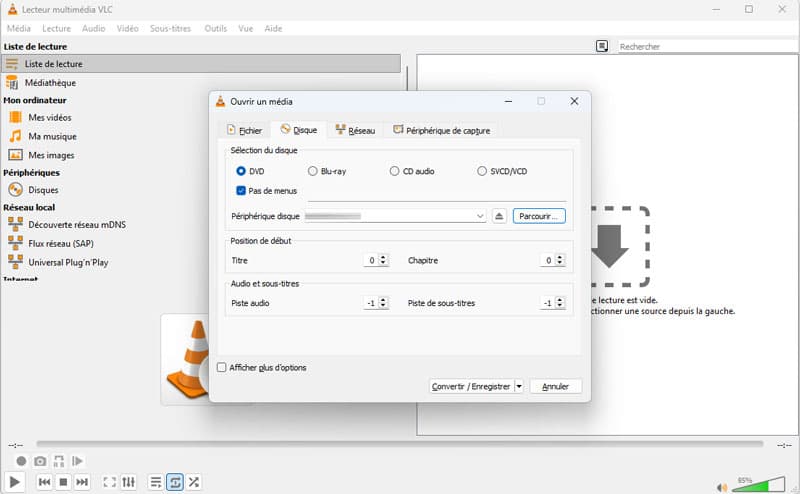 Copier un DVD protégé avec VLC