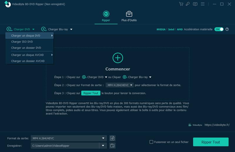 Charger un disque DVD