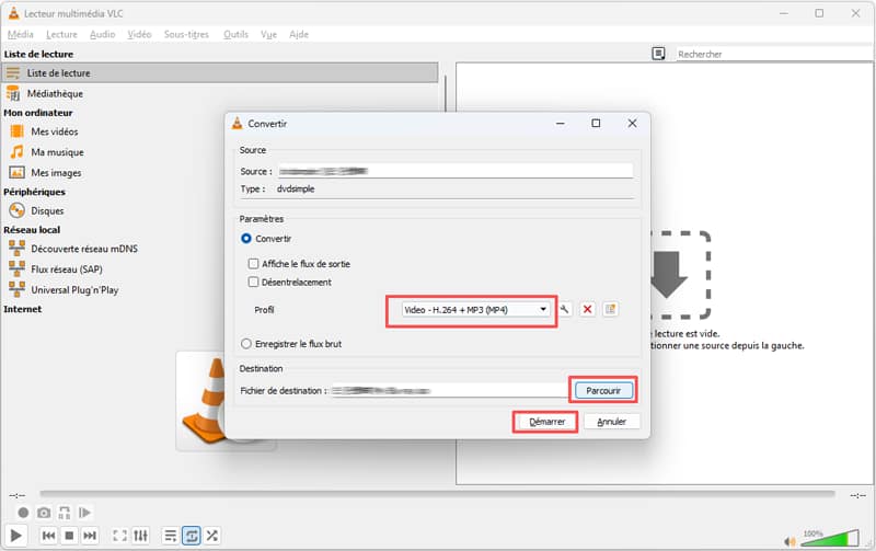 Copier un disque DVD protégé avec VLC