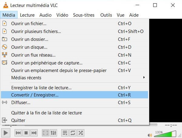 vlc convertir enregistrer