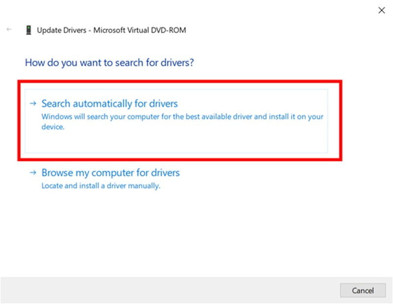 Rechercher automatiquement les pilotes