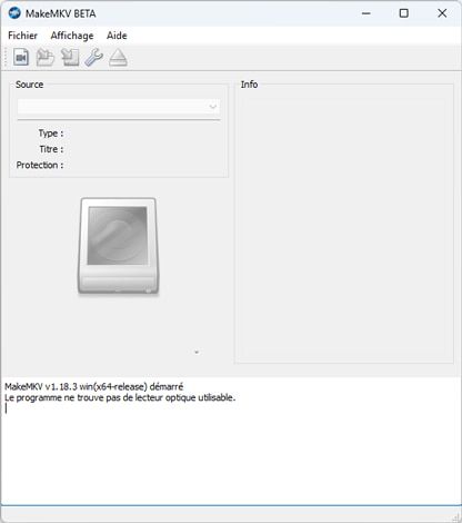 Interface de makemkv