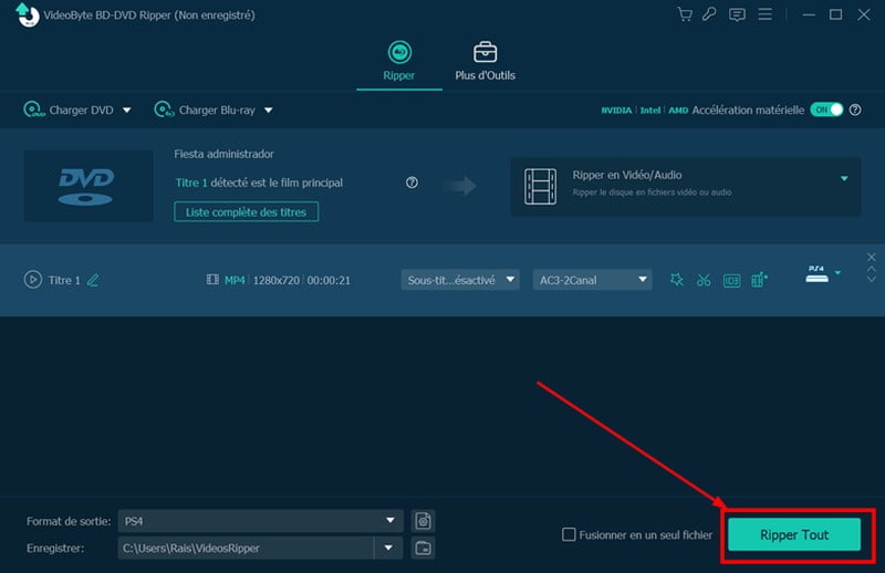 Lancer la conversion