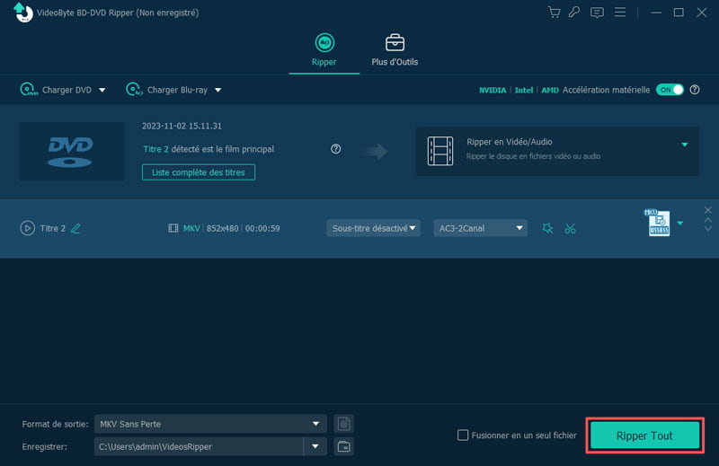 En train de ripper le disque