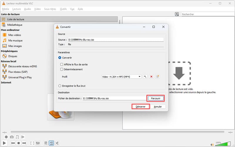 Démarrer le processus