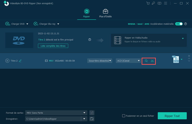 Éditer ou couper le film