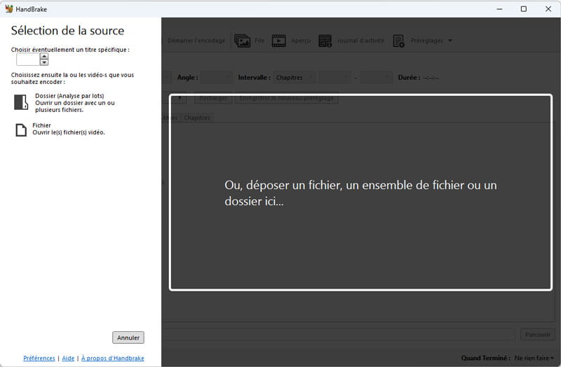 Convertir Blu-ray en MKV avec HandBrake