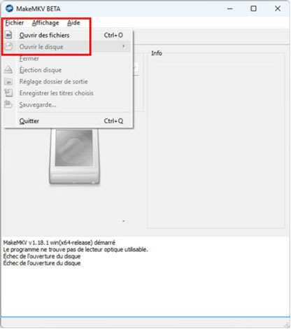 Ripper Blu-ray en MKV avec MakeMKV