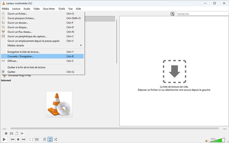 Choisir Convertir/Enregistrer