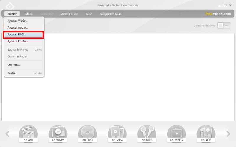 Charger un Blu-ray en Freemake