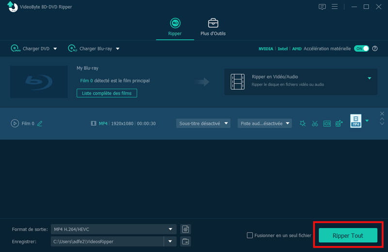 Démarrer la conversion en VideoByte