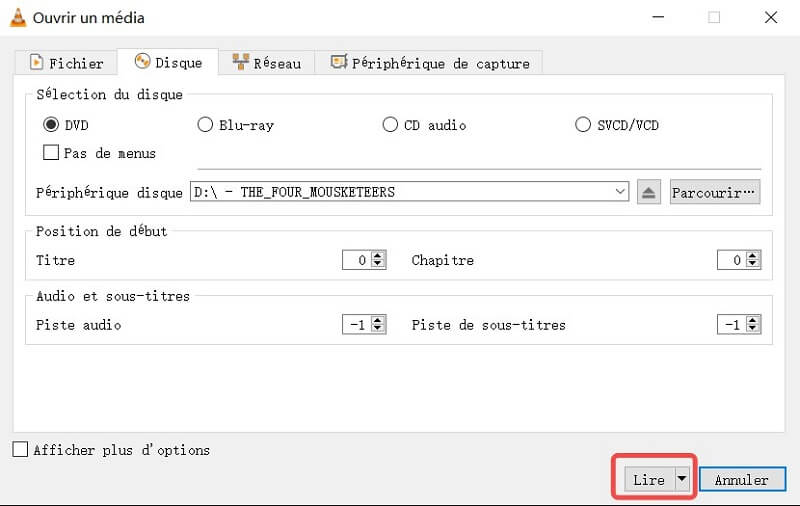 lecture dvd avec vlc