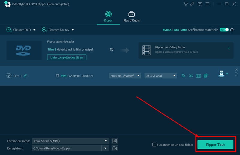 Lancer la conversion