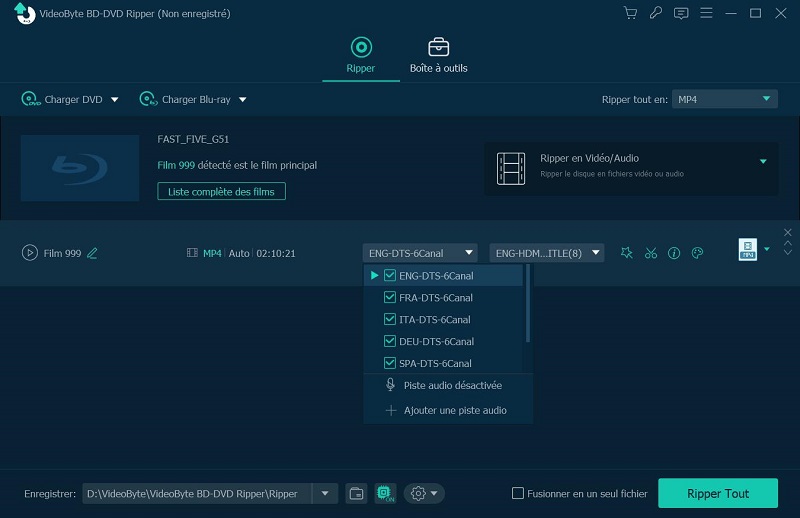 Choose audio Track